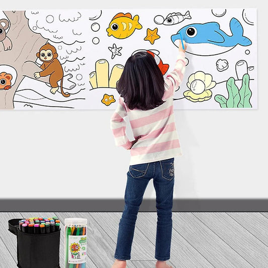 Cartoon and Doodle Drawing Roll for Kids